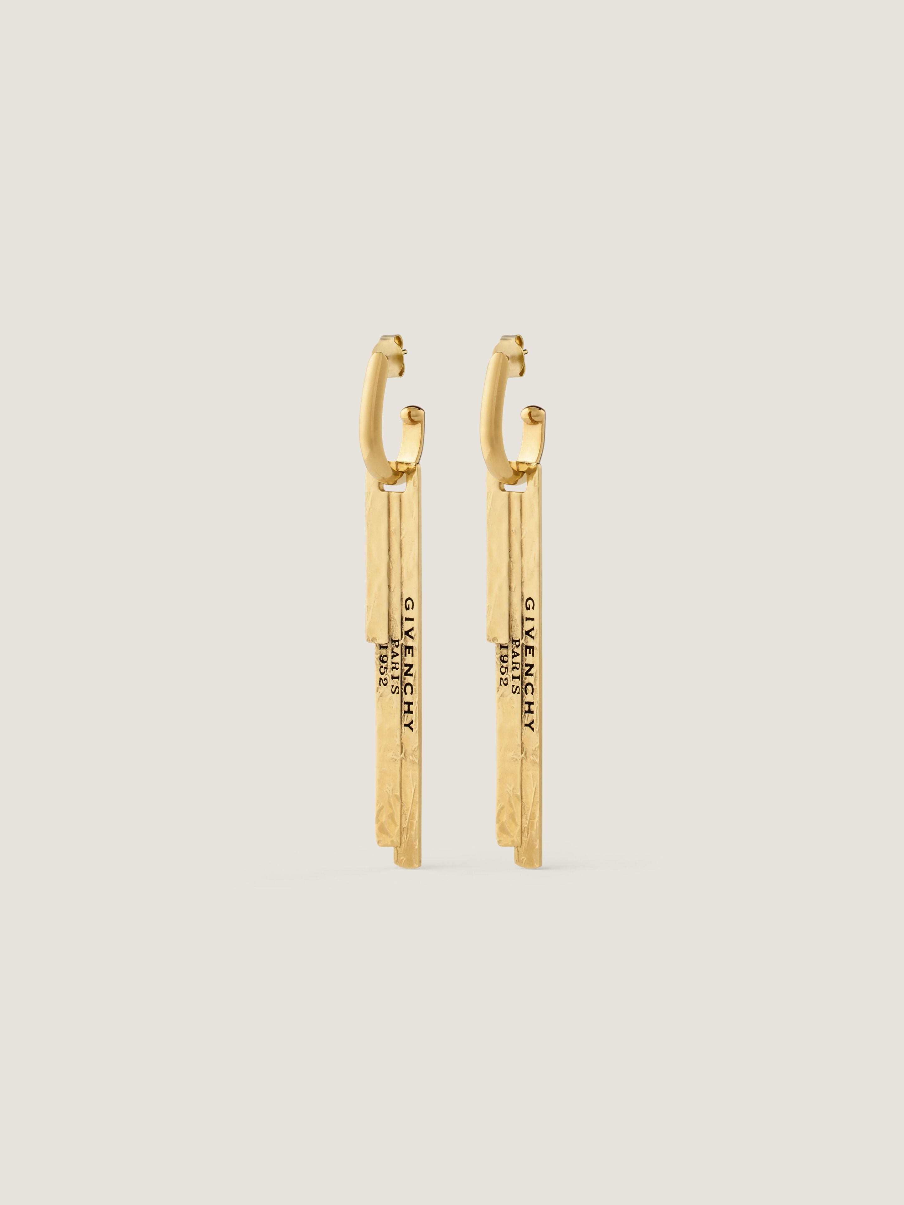 GIVENCHY Tape earrings in metal and enamel
